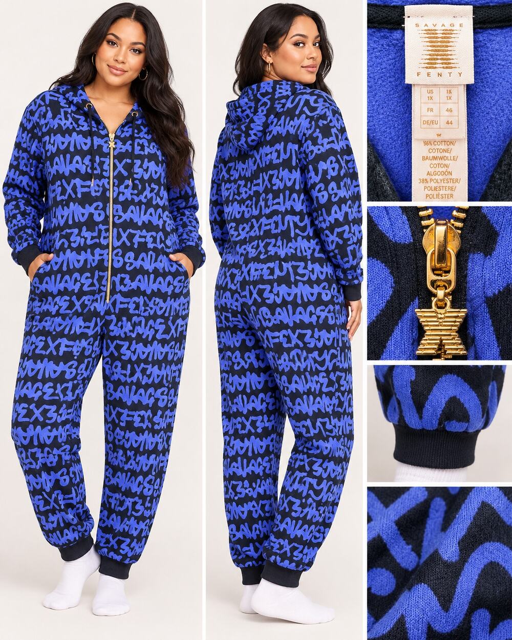 Savage X Fenty Hooded Jumpsuit – Women’s 1X / Men’s L